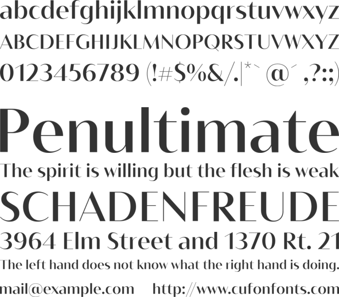 Bw Vivant font preview