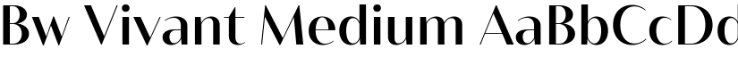 Bw Vivant Medium font