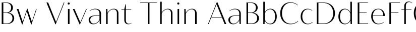 Bw Vivant Thin font