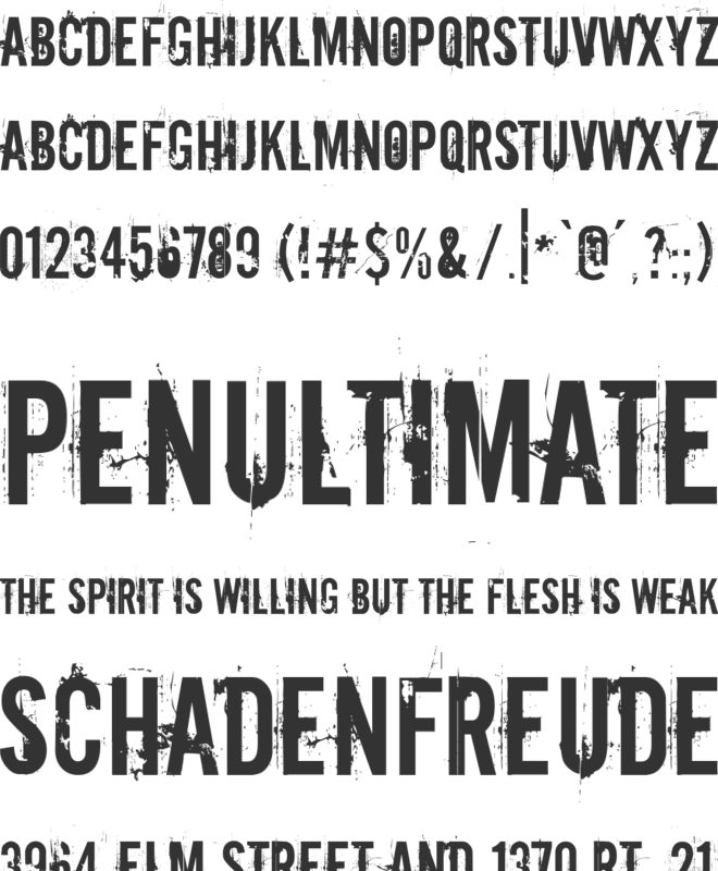 Downcome font preview