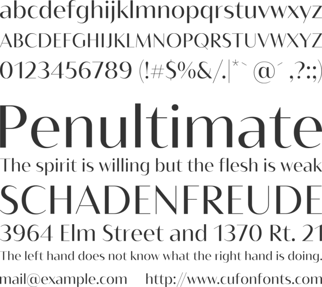Unnamed font preview