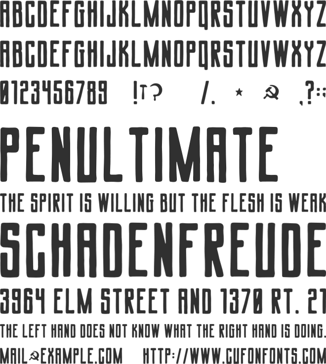 SovietLeague font preview