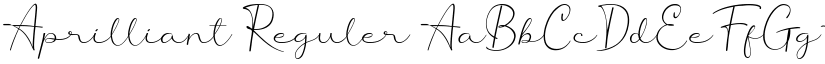 Aprilliant Reguler font