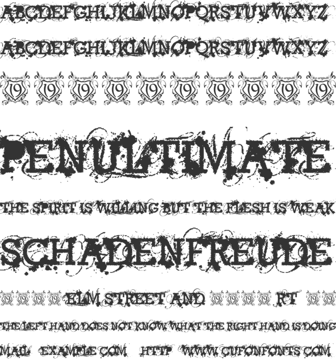 American Bravado font preview