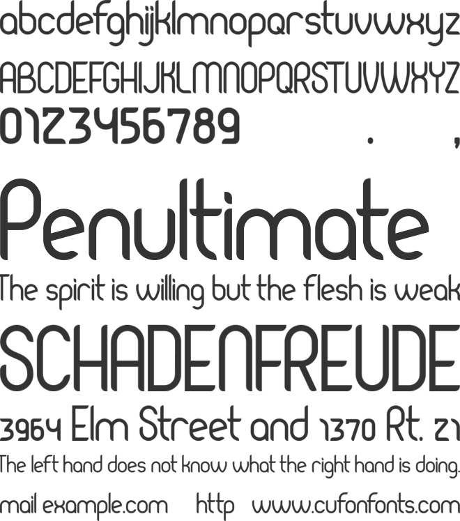 Pierce font preview