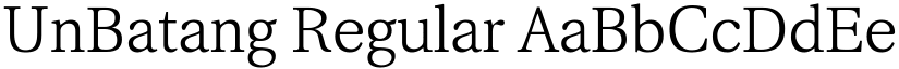 UnBatang Regular font