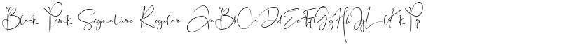 Black Pink Signature Regular font
