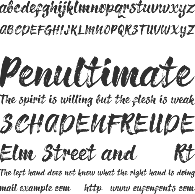 Richie Brusher font preview