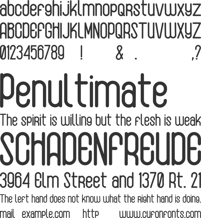 Albeon Round font preview