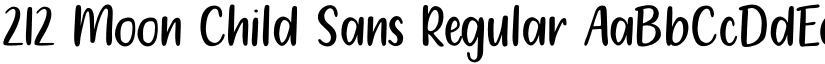 212 Moon Child Sans Regular font