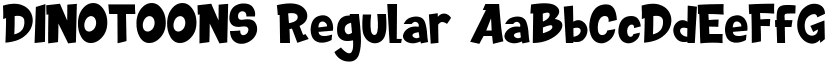 DINOTOONS Regular font