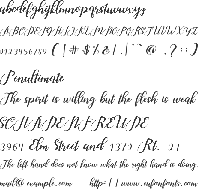 Hello Junita font preview