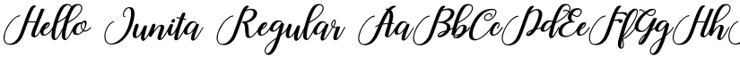 Hello Junita Regular font