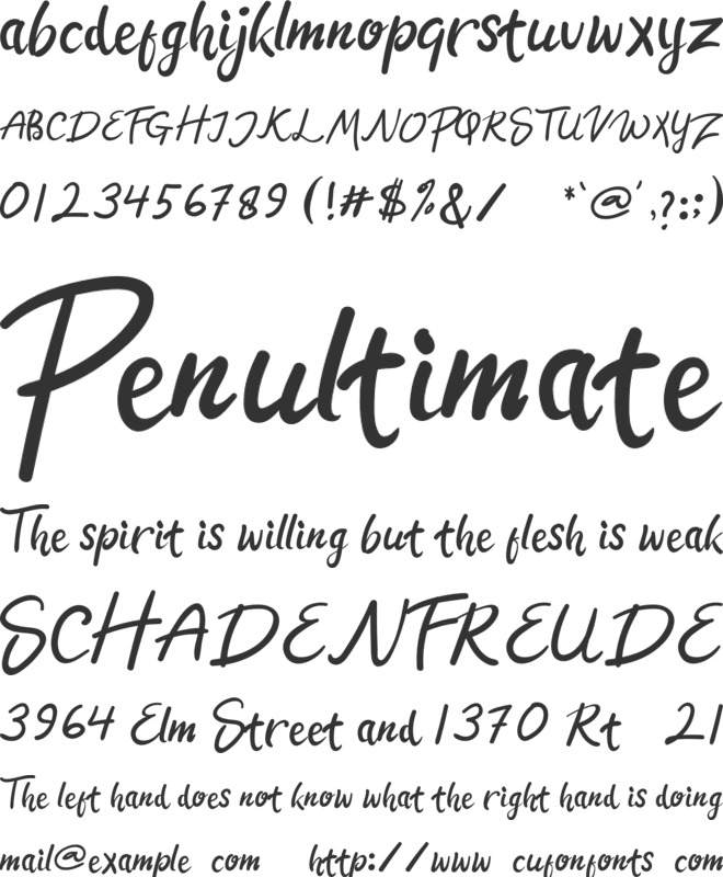 The Jeliman font preview