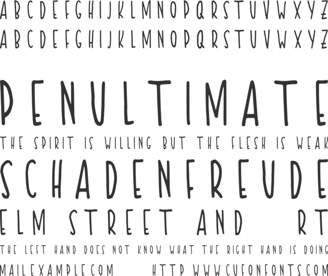 Summer Mornings font preview