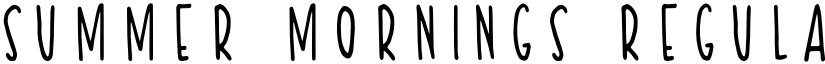 Summer Mornings Regular font