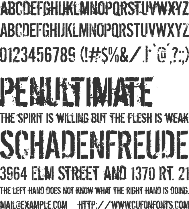 Dirty Ego font preview