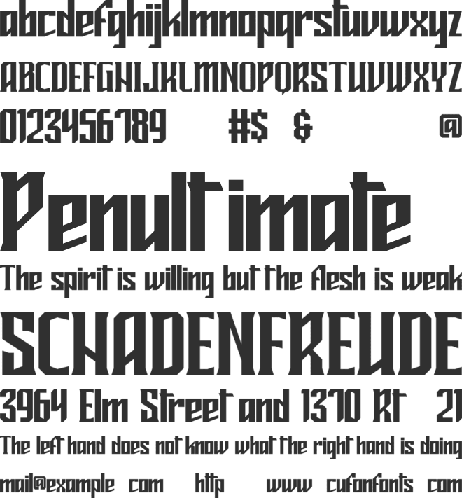 MIDELTONE font preview