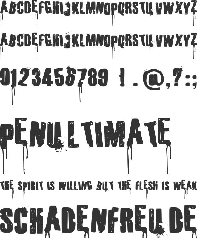 Parents Suck font preview