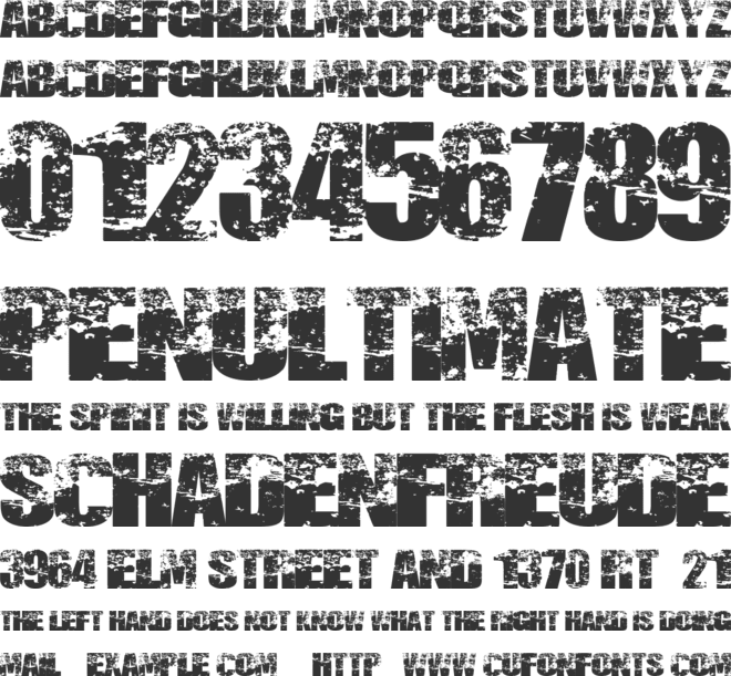 Destruccion font preview