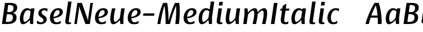 BaselNeue-MediumItalic ☞ font
