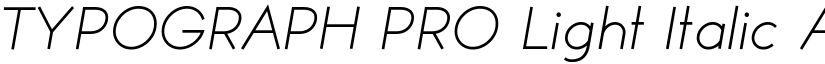 TYPOGRAPH PRO Light Italic font