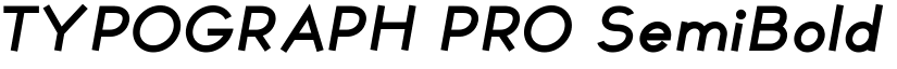 TYPOGRAPH PRO SemiBold Italic font