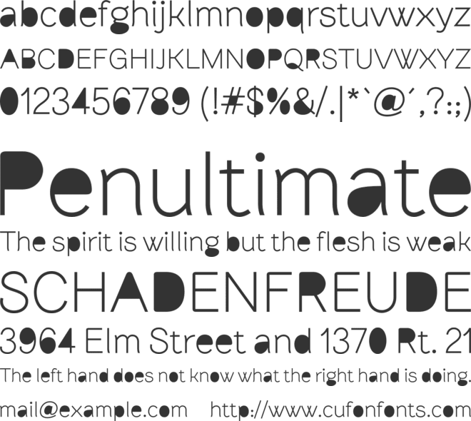 Brownstone Sans Hole font preview