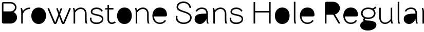 Brownstone Sans Hole Regular font