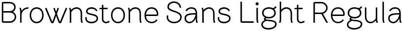 Brownstone Sans Light Regular font