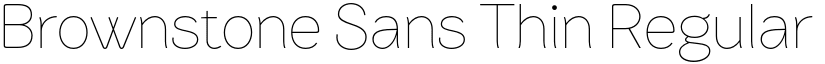 Brownstone Sans Thin Regular font
