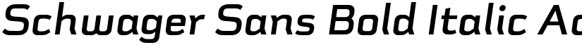 Schwager Sans Bold Italic font