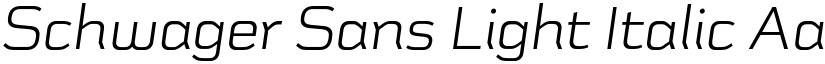 Schwager Sans Light Italic font