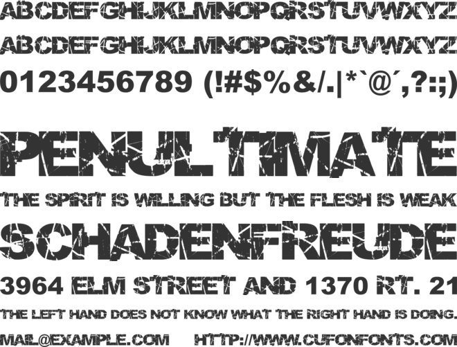 Skratch Punk font preview