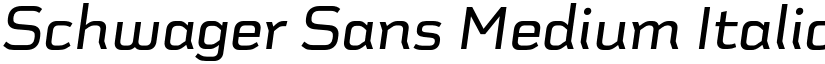 Schwager Sans Medium Italic font