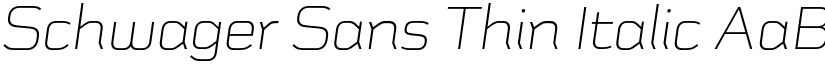 Schwager Sans Thin Italic font