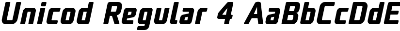 Unicod Regular 4 font