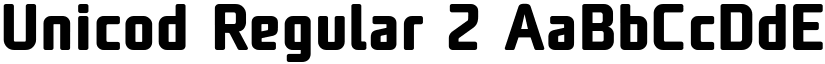 Unicod Regular 2 font