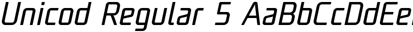 Unicod Regular 5 font