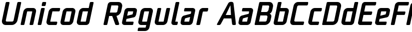 Unicod Regular font