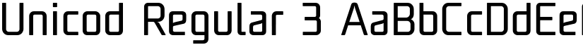 Unicod Regular 3 font