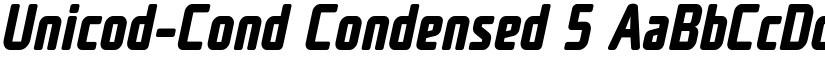 Unicod-Cond Condensed 5 font