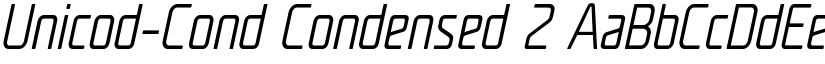 Unicod-Cond Condensed 2 font