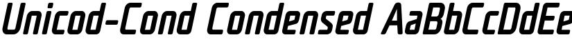Unicod-Cond Condensed font
