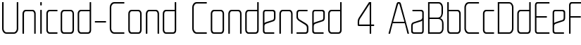 Unicod-Cond Condensed 4 font