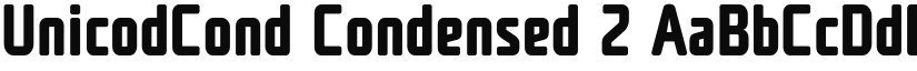 UnicodCond Condensed 2 font