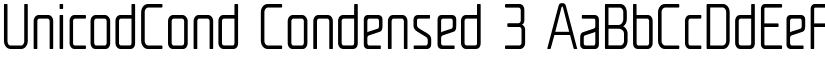 UnicodCond Condensed 3 font