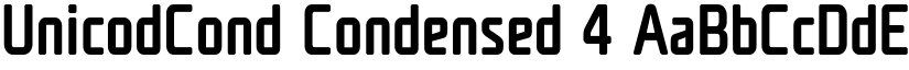 UnicodCond Condensed 4 font