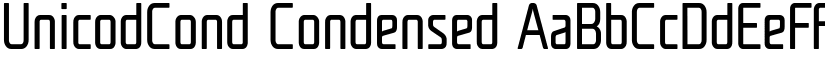 UnicodCond Condensed font