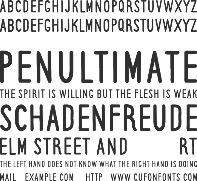 Runaway font preview